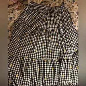 Black And White Checkered Maxi Skirt